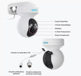 Kamera obrotowa Reolink E1 Outdoor 8MPx Analityka Śledzenie - Kamery IP - miniaturka - grafika 2