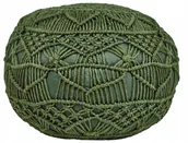 Fotele i krzesła ogrodowe - Beliani Puf ogrodowy ⌀ 40 zielony AADHI - miniaturka - grafika 1