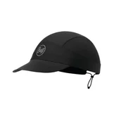 Czapki i chusty sportowe męskie - BUFF Czapka biegowa z daszkiem PACK RUN CAP R-Solid Black - miniaturka - grafika 1