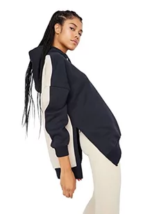 TRENDYOL Bluza damska z kapturem Colorblock Loose Fit, granatowy, M - Bluzy damskie - miniaturka - grafika 1