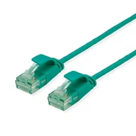 Kable miedziane - ROLINE RM UTP DataCenter Cat.6A kabel sieciowy 1 m Cat.6A (Class EA), kolor zielony - miniaturka - grafika 1