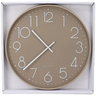 Zegar ścienny EXCELLENT HOUSEWERE Glass 50 cm Beżowy - Zegary - miniaturka - grafika 1
