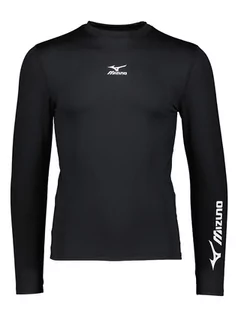 Koszulki sportowe męskie - Mizuno Koszulka sportowa "Baselayer" w kolorze czarnym - grafika 1