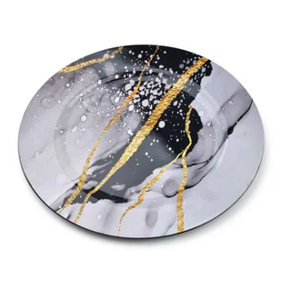 Mondex MONDEX BLANCHE COLOURS PODTALERZ DEKORACYJNY 33 X 33 CM IMITACJA MARMURU TWORZYWO SZTUCZNE HTOS9864 4 - Pojemniki na przyprawy - miniaturka - grafika 2
