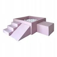 Suche baseny - Piankowy zestaw do zabawy KWADRAT/400szt. piłek- róż - DOWOLNY MIX - miniaturka - grafika 1