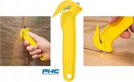 Narzędzia murarskie - Dedra Nóż bezpieczny PHC DFC364 żółty - miniaturka - grafika 1