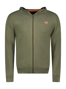 Geographical Norway Kardigan "Felinood" w kolorze khaki - Swetry męskie - miniaturka - grafika 1