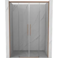 Ścianki i drzwi prysznicowe - Mexen Rox drzwi prysznicowe rozsuwane 150 cm, transparent, miedź szczotkowana - 8C2-150-002-65-00 - miniaturka - grafika 1