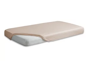 Matex Multitex Gold KG, Prześcieradło 90/100x190/200 cm, beżowe, z gumą, satyna bawełniana - Prześcieradła - miniaturka - grafika 1