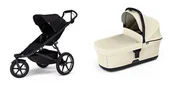 Wózki dziecięce - Wózek sportowy Thule Urban Glide 3 Black + Bassinet Soft beige - miniaturka - grafika 1
