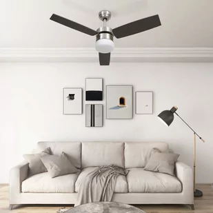 VidaXL Lumarko Wentylator sufitowy z lampą i pilotem, 108 cm, ciemnobrązowy 51491 VidaXL - Wentylatory sufitowe - miniaturka - grafika 1