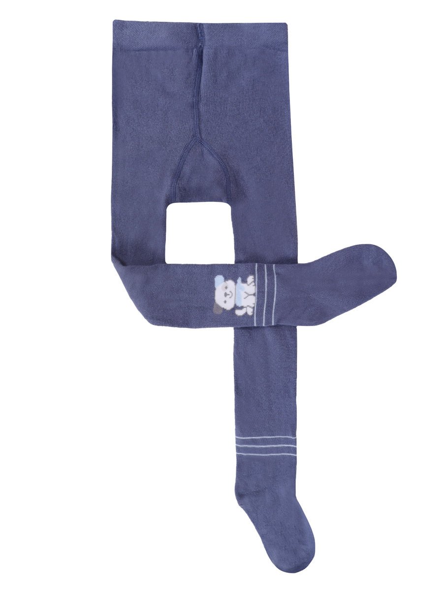 Rajstopy bawełniane chłopięce dziecięce z pieskiem granatowe 104-110 MYWAY