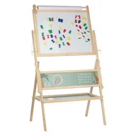 Tablice dla dzieci - DREWNIANA TABLICA 3W1 KREDOWA, MAGNETYCZNA, ARKUSZ PAPIERU AKCESORIA FREEON - miniaturka - grafika 1