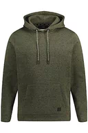 Bluzy męskie - Jay-PI Sports, męska bluza z kapturem, duże rozmiary, Jay-PI bluza z kapturem, do użytku na zewnątrz, polar, z dzianiny, z kapturem, kieszenie kangurka, oliwkowy, 4XL - miniaturka - grafika 1