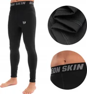 Spodnie sportowe męskie - Beon Spodnie termoaktywne męskie Beon Skin Nagare Quantum Black S - miniaturka - grafika 1