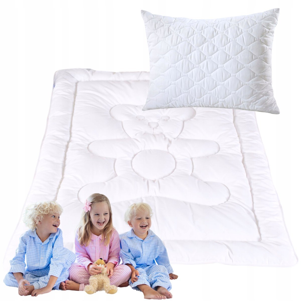 KOŁDRA I PODUSZKA DLA DZIECKA 120x160 50x70 ZESTAW ANTYALERGICZNA MEDYCZNA