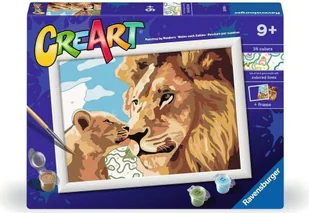 CreArt dla dzieci: Lew z małym - Kolorowanki, wyklejanki - miniaturka - grafika 1