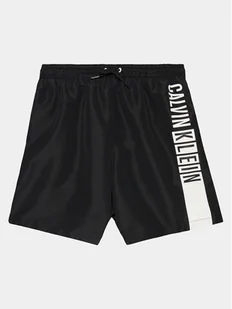 Calvin Klein Swimwear Szorty kąpielowe KV0KV00035 Czarny Regular Fit - Spodenki damskie - miniaturka - grafika 1