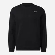 Bluzy męskie - Bluza bez kaptura męska polarowa Reebok Identity Small Logo Fleece Crew 100202864 XL Czarna (1200143505328). Bluzy bez kaptura męskie - miniaturka - grafika 1