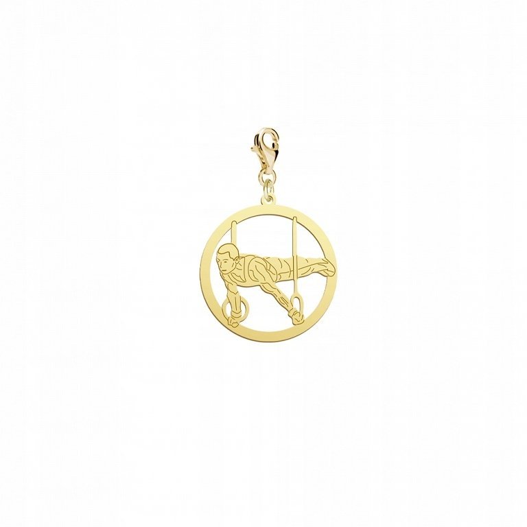 Złoty Charms Gimnastyka Przyrządowa 925 Prezent DEDYKACJA GRATIS