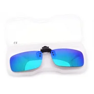 Akcesoria do okularów - Nakładki lustrzane zielono-niebieskie polaryzacyjne na okulary korekcyjne NA-156 - miniaturka - grafika 1