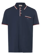 Koszulki męskie - Gant Męska koszulka polo Mężczyźni Bawełna niebieski jednolity, S - miniaturka - grafika 1