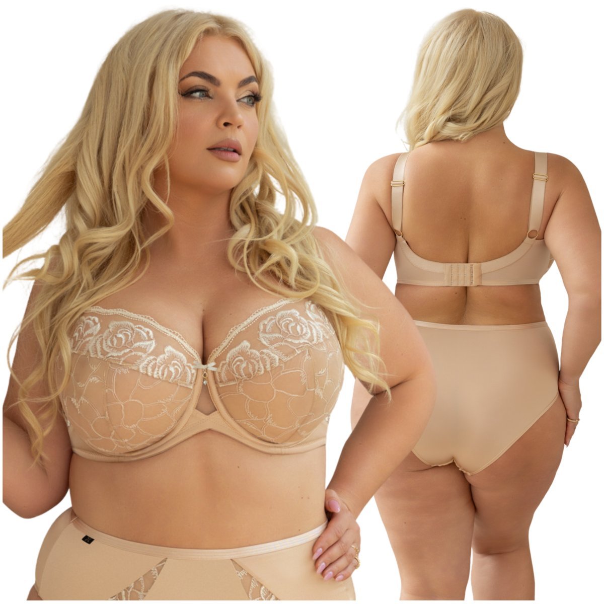 Biustonosz Krisline DOLCE OPAL Soft Full Cup beżowy - 70G