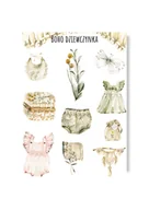 Scrapbooking - Naklejki boho dziewczynka do albumu metryczki - miniaturka - grafika 1
