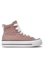Trampki damskie - Converse Trampki Chuck Taylor All Star Padded Lift Platform A11536C Brązowy - miniaturka - grafika 1