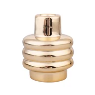 Świeczniki - świecznik porcelanowy złoty 7x7x9 cm - miniaturka - grafika 1