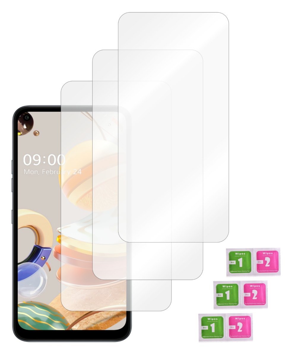 Szkło Ochronne Do Lg K61 Hartowane Na Ekran Trwałe Mocne 9H Glass 3 Sztuki