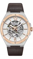 Zegarki męskie - Zegarek męski KENNETH COLE KCWGE2220701 brązowy klasyczny skeleton - miniaturka - grafika 1
