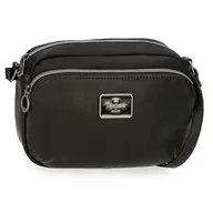 Torebki damskie - Pepe Jeans Christine Torba Na Ramię Czarna 21,5X15X5 cms Poliester z Detalami Ze Sztucznej Skóry by Joumma Bags, Czarny (Black), Talla única, torebka na ramię - miniaturka - grafika 1