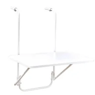 Stoły ogrodowe - Stolik balkonowy 40 x 60 cm biały - miniaturka - grafika 1