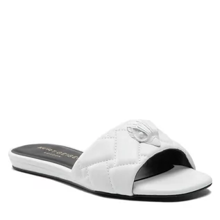 Klapki i japonki damskie - Kurt Geiger Klapki Kensington Flat Sandal 8496110109 White - grafika 1