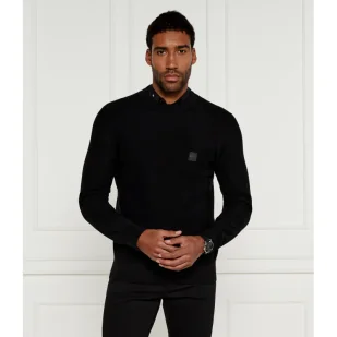 BOSS ORANGE Sweter Anion_S Regular Fit z dodatkiem kaszmiru - Swetry męskie - miniaturka - grafika 1