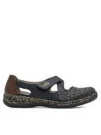 Półbuty damskie - Rieker Półbuty 463H4-14 Granatowy - miniaturka - grafika 1