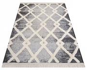 Dywany - Szary prostokątny dywan we wzory boho - Perso - Profeos - miniaturka - grafika 1