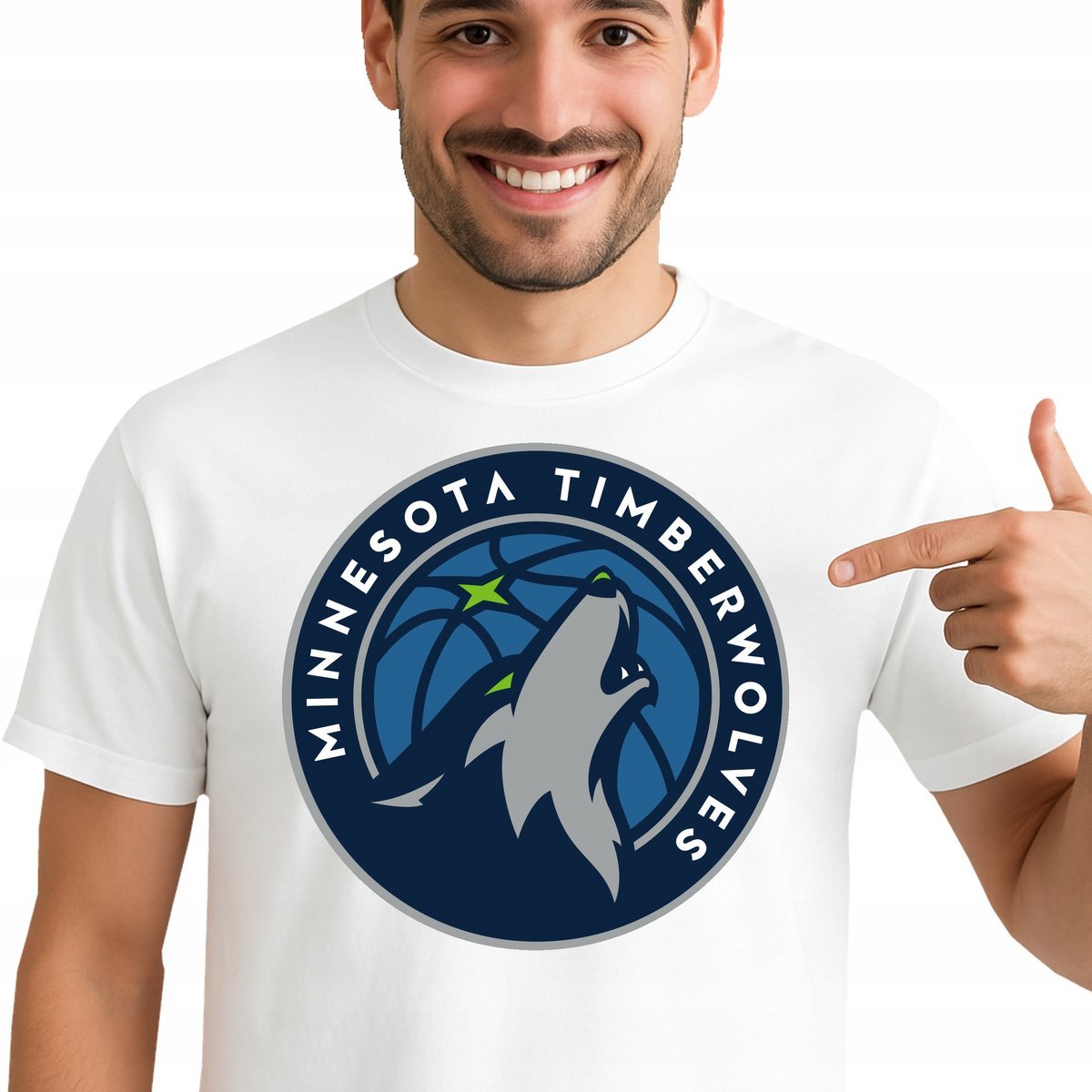 T-Shirt KOSZULKA MINESSOTA TIMBERWOLVES PREZENT Premium Dla Fana M 0480