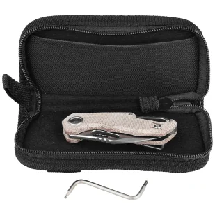 Nóż składany MKM Isonzo Clip Point Natural Canvas Micarta, Stonewashed M390 by Jesper Voxnæs (MK FX03M-3NC) - Noże - miniaturka - grafika 8