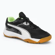 Buty sportowe męskie - Buty do piłki ręcznej dziecięce PUMA Solarflash Jr II puma black/puma white/fizzy light/gum - miniaturka - grafika 1