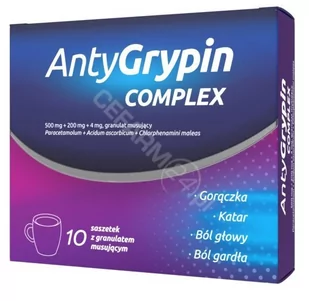 NATUR PRODUKT ZDROVIT AntyGrypin noc 10 saszetek Długi termin ważności! 3595191 - Przeziębienie i grypa - miniaturka - grafika 1