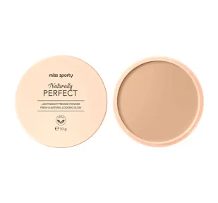 Miss Sporty Naturally Perfect wegański puder prasowany 002 Light 10g - Pudry do twarzy - miniaturka - grafika 1