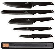 Noże kuchenne - Nowoczesny komplet czarnych noży ze stali nierdzewnej R2-H84 - miniaturka - grafika 1