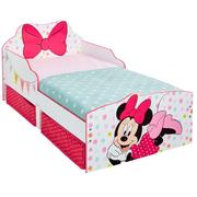 Łóżka dla dzieci i młodzieży - Minnie Mouse niemowlęcia łóżko, drewno, malowane na biało, 142 x 77 x 63 cm 509MTM - miniaturka - grafika 1