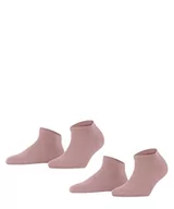Skarpetki damskie - FALKE Kobiety Skarpety do trampek Happy 2-Pack W SN Bawełna krótkie jednokolorowe 2 Pak, Różowy (Blossom 8645), 35-38 - miniaturka - grafika 1