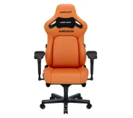 Fotele gamingowe - Anda Seat Kaiser 4 L Gamingowy do 120kg Skóra Eco Pomarańczowy - miniaturka - grafika 1