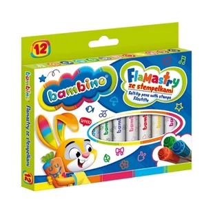 Bambino Flamastry Ze Stempelkami Pieczątkami Szkolne Do Szkoły Przedszkola 10 Kolorów - Szkolne artykuły papiernicze - miniaturka - grafika 1