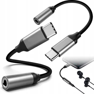 PRZEJŚCIÓWKA ADAPTER AUDIO USB C MINI JACK 3,5 DAC - Kable - miniaturka - grafika 1