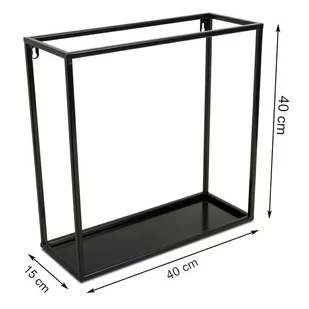 Półka wisząca ścienna metal czarna 40 cm 10-1581/40/ - Półki do salonu - miniaturka - grafika 1